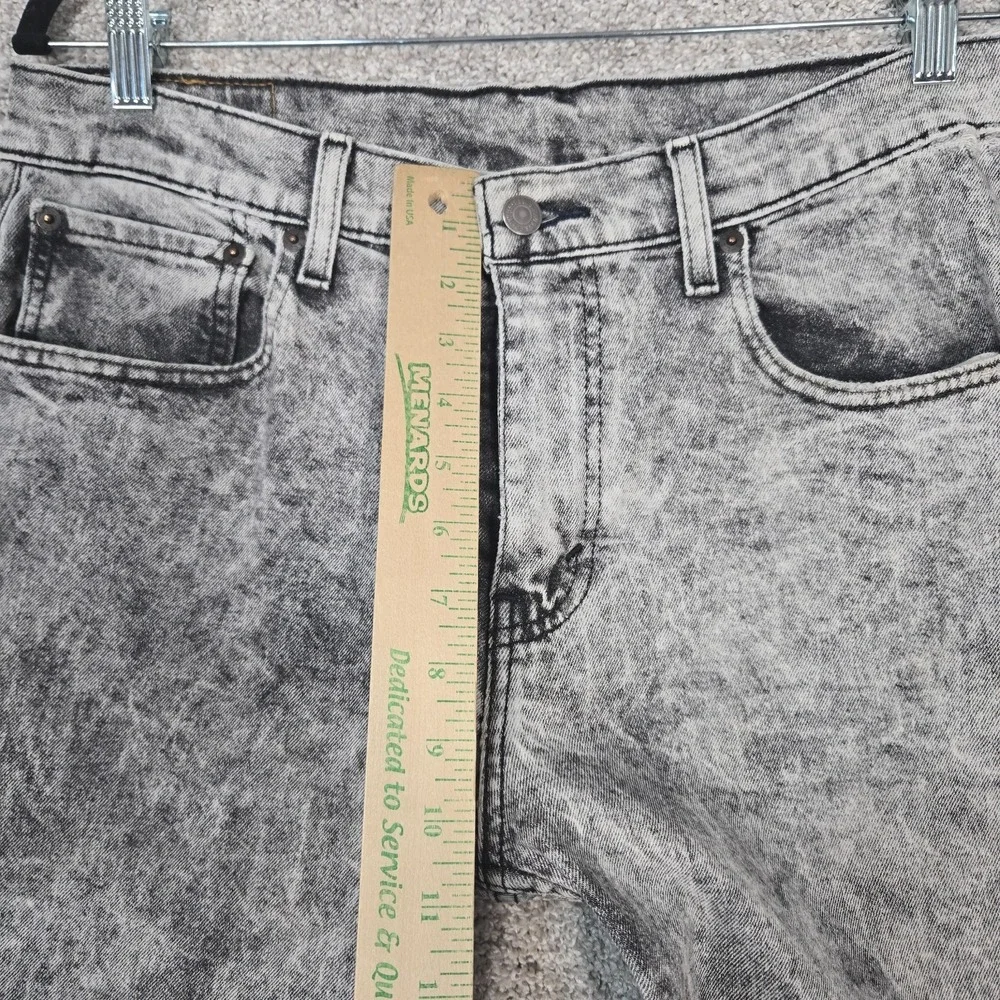 Levi's 569 Jeans Mens 32x30 Gray Acid Wash Relaxed Straight stretch denim